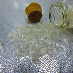 Quartz Gemstone Chips In A Bottle Embellishments Natural Semi Precious